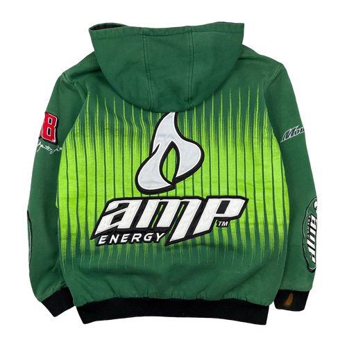 Vintage AMP Racing Zip Up Hoodie Green | Vintage Clothing Store Canada