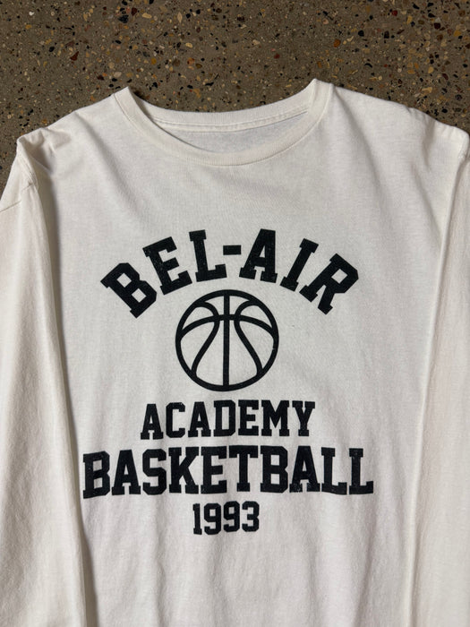 Vintage Bel-Air Basketball L/S Tee White | Vitnage Clothing Store Canada