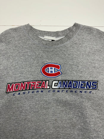 (L) Vintage Montreal Canadiens Sweatshirt Grey