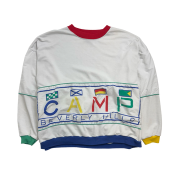 Vintage 90s Camp Beverly Hills Sweatshirt White