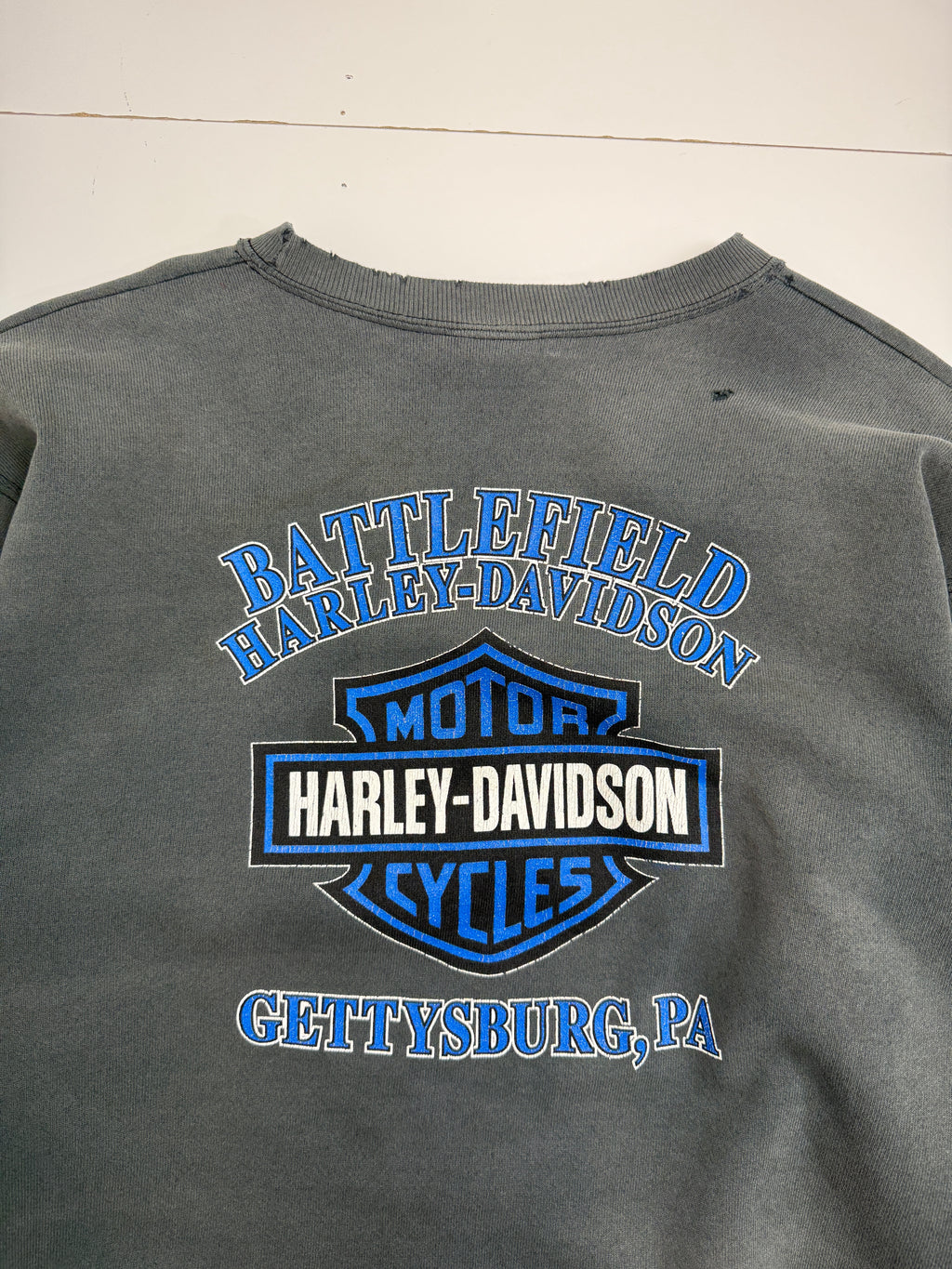 Vintage 2001 Harley Davidson Gettysburg Sweatshirt Black