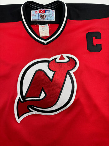 (L) NHL New Jersey Devils Scott Stevens Hockey Jersey Red