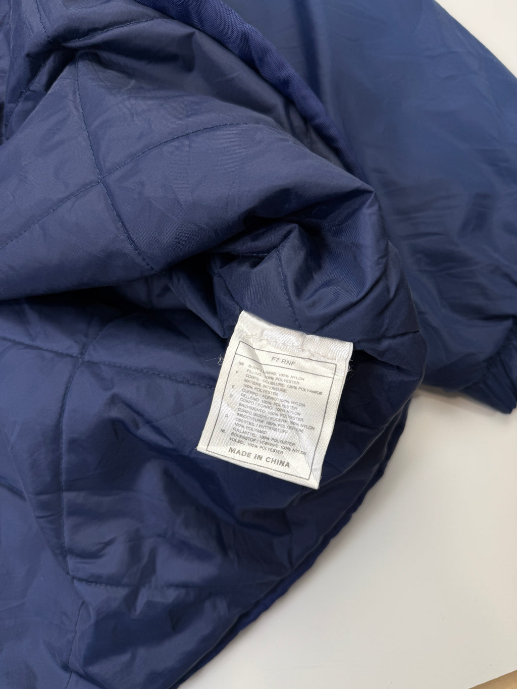 Vintage Nike Quilted Light Jacket Navy