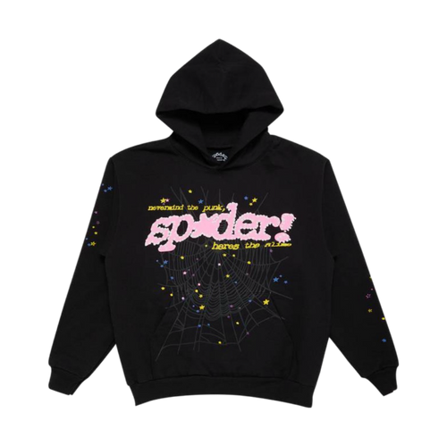 Sp5der P*NK V2 Hoodie Black | Vintage Clothing Store Canada