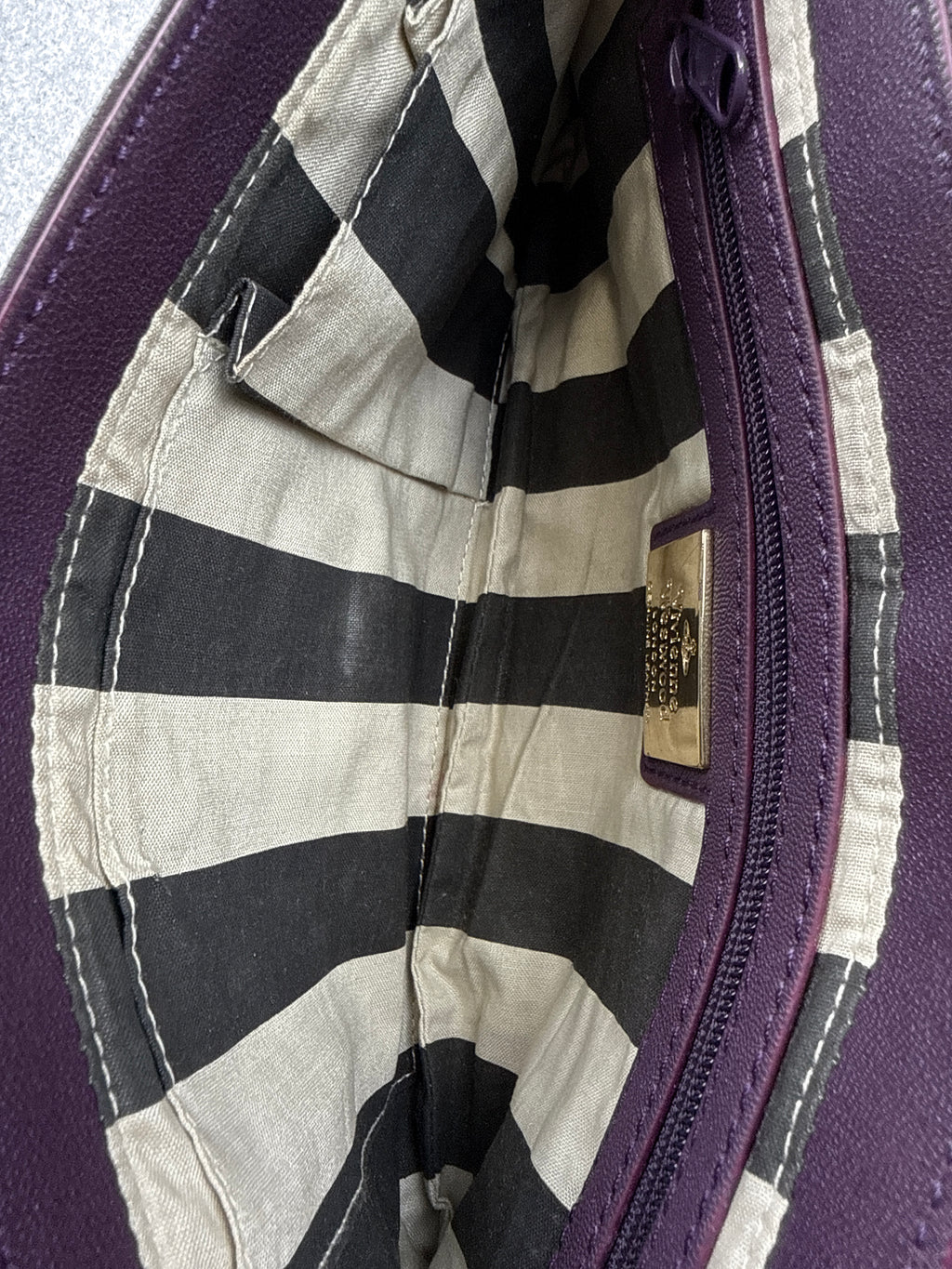 Vivienne Westwood Embossed Orb Logo Clutch Bag Purple