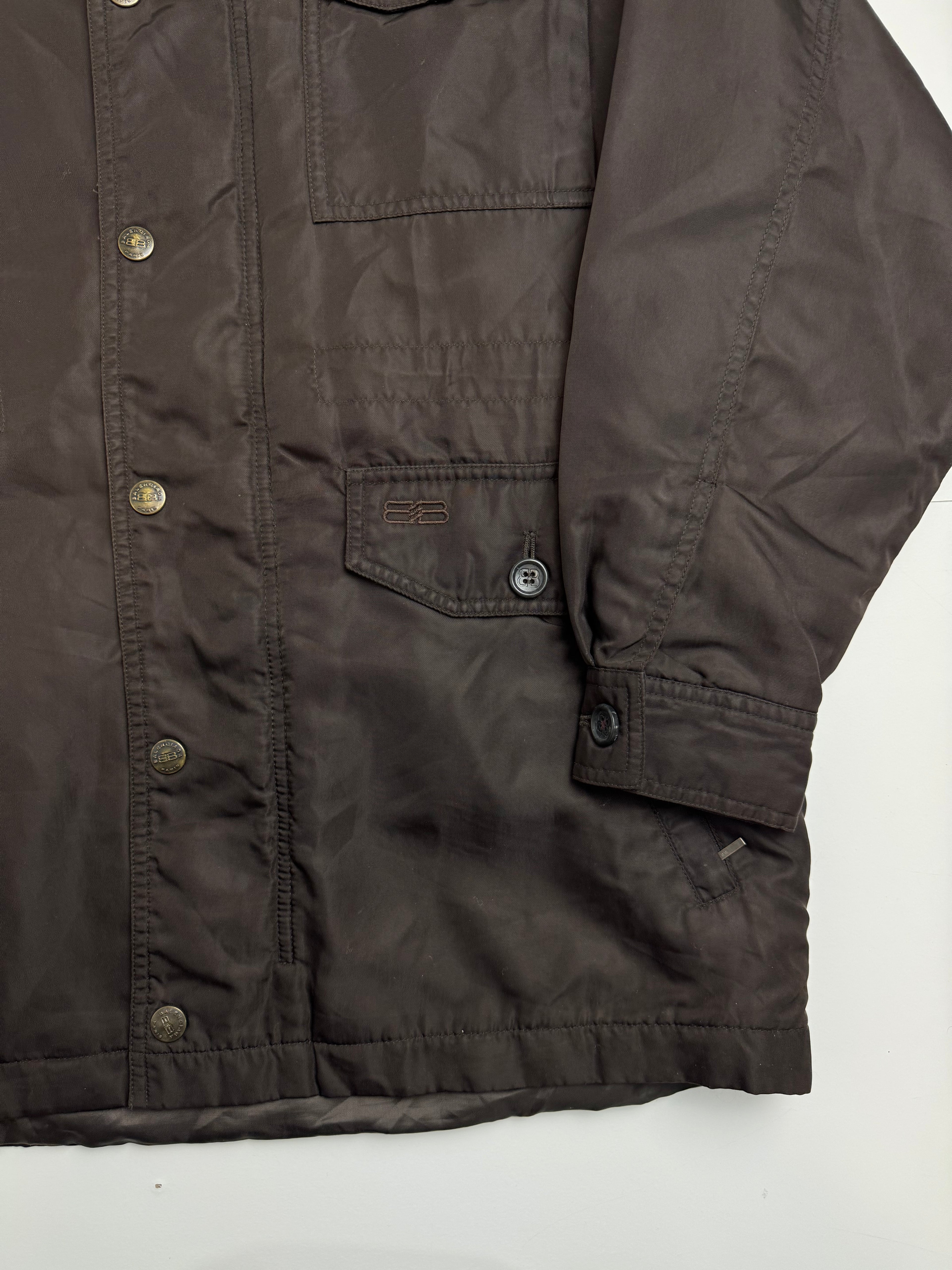 Vintage Balenciaga Paris Nylon Chore Jacket Brown