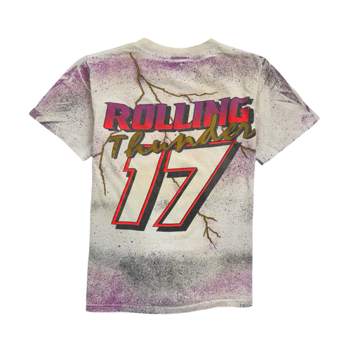 Vintage 90s AOP Winston Cup Nascar Rolling Thunder Tee White | Vintage Clothing Store Canada