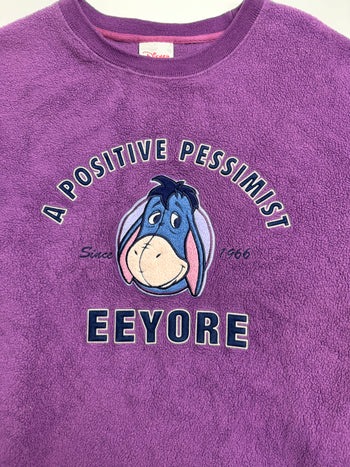 (XL) Vintage Disney Eyore Sweatshirt Fleece Purple