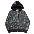 BAPE Space Camo Shark Full Zip Hoodie Black (USED)