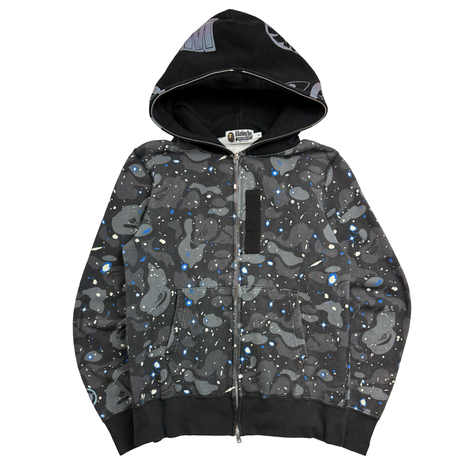BAPE Space Camo Shark Full Zip Hoodie Black (USED)