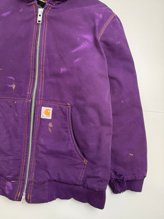 Vintage Carhartt Hooded Active Work Jacket Purple | Vitnage Clothing Store Canada