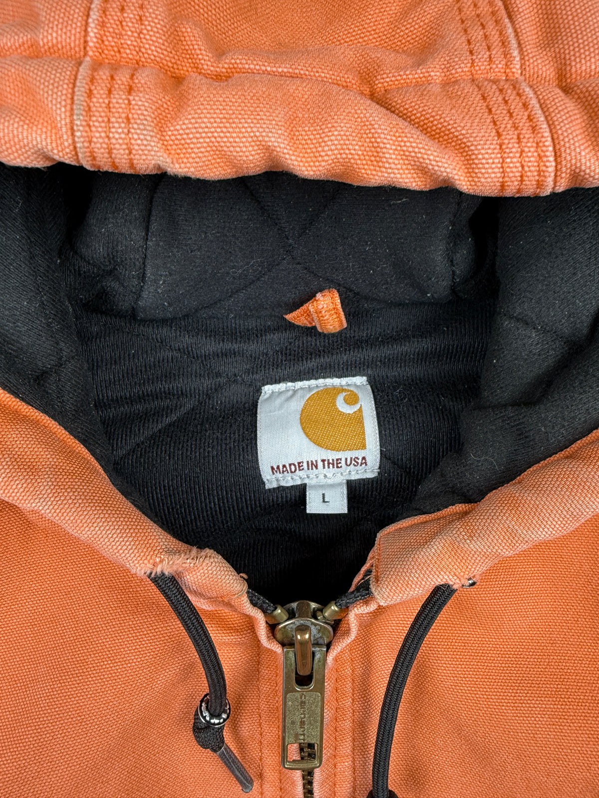 Vintage Carhartt Active Hooded Jacket Orange