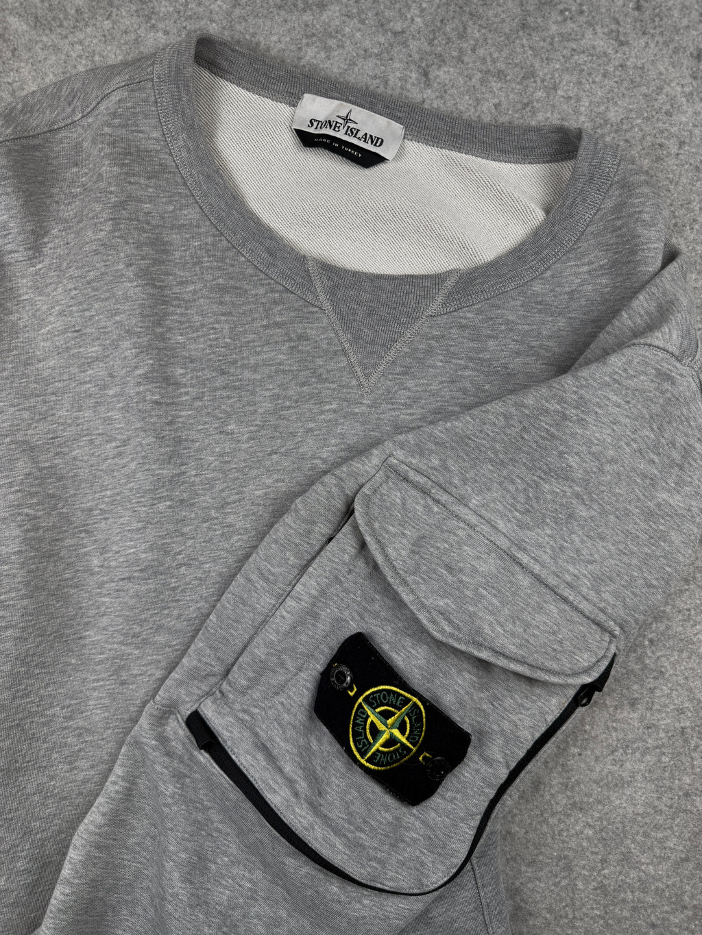 Stone Island Pocket Logo Sweatshirt Grey (USED)