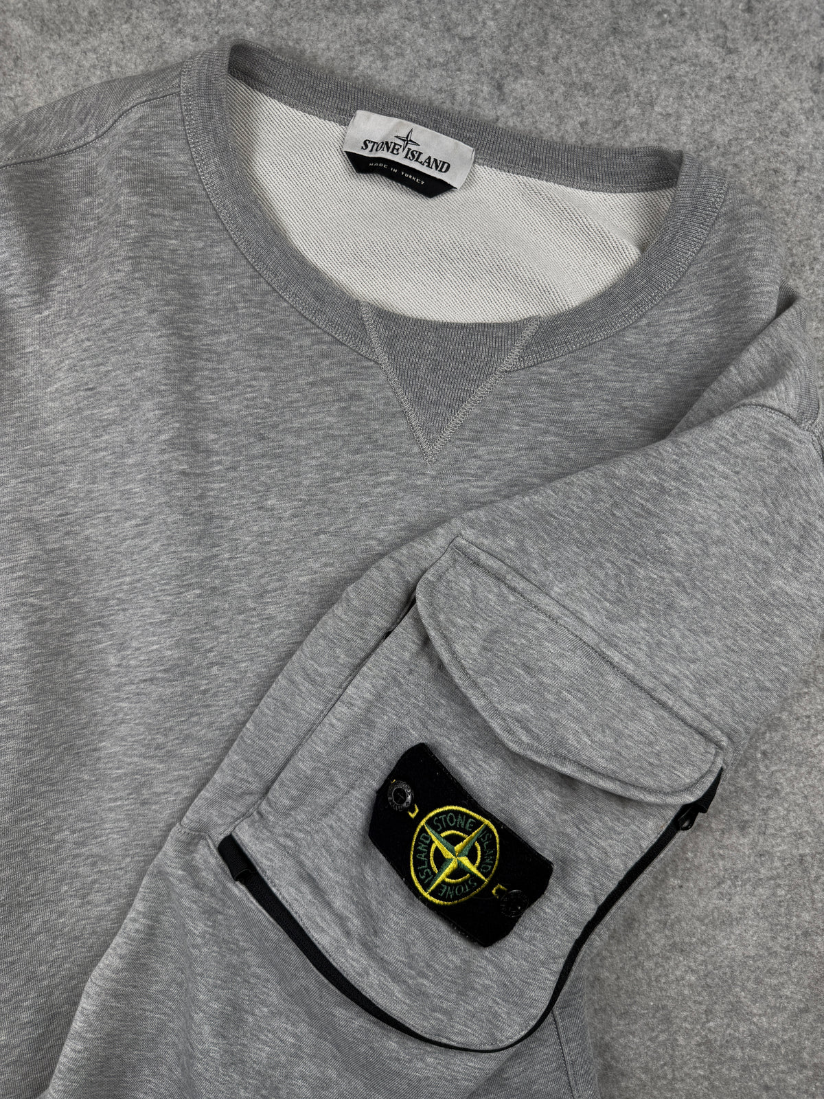 Stone Island Pocket Logo Sweatshirt Grey (USED)