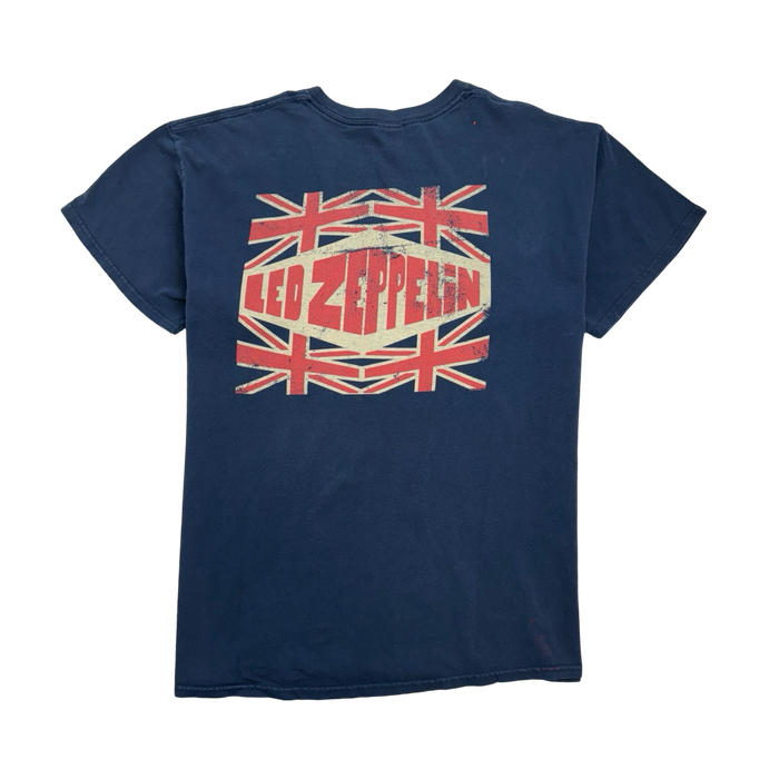 (L) Led Zeppelin UK Flag Tee Navy | Vitnage Clothing Store Canada