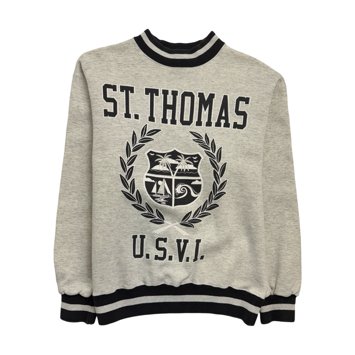 Vintage 90s St. Thomas Virgin Island Sweatshirt Light Grey | Vitnage Clothing Store Canada