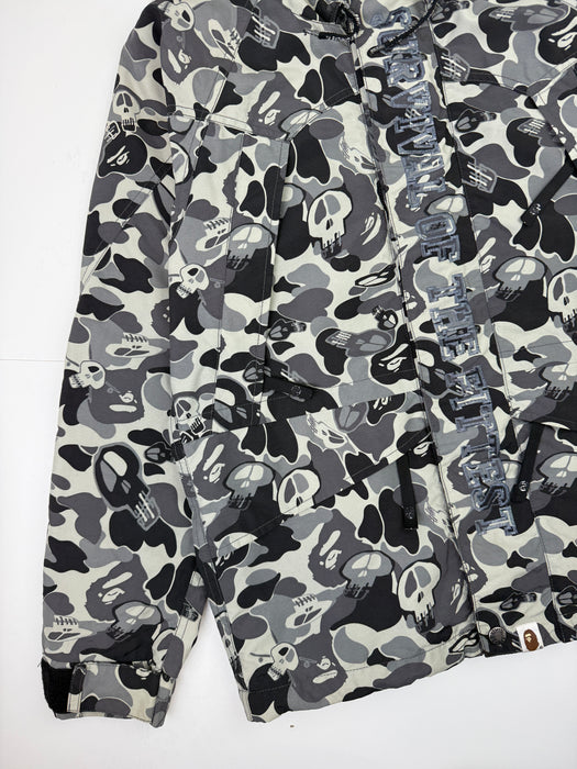 Stussy x BAPE Skull Camo Snowboard Jacket Grey (USED) | Vitnage Clothing Store Canada