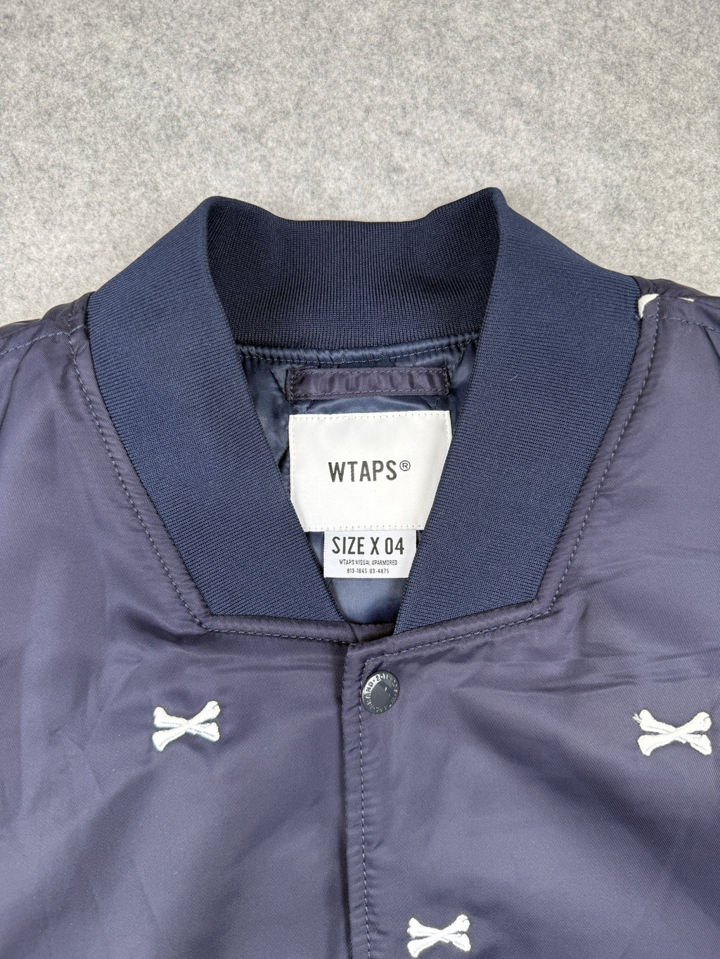 WTAPS Crossbones Team Jacket Navy (USED)