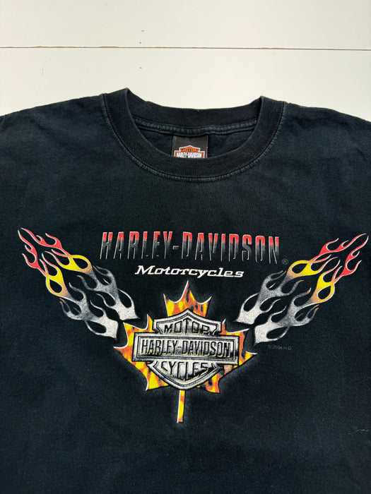 Vintage '04 Thunder Bay Harley Davidson Tee Black | Vitnage Clothing Store Canada