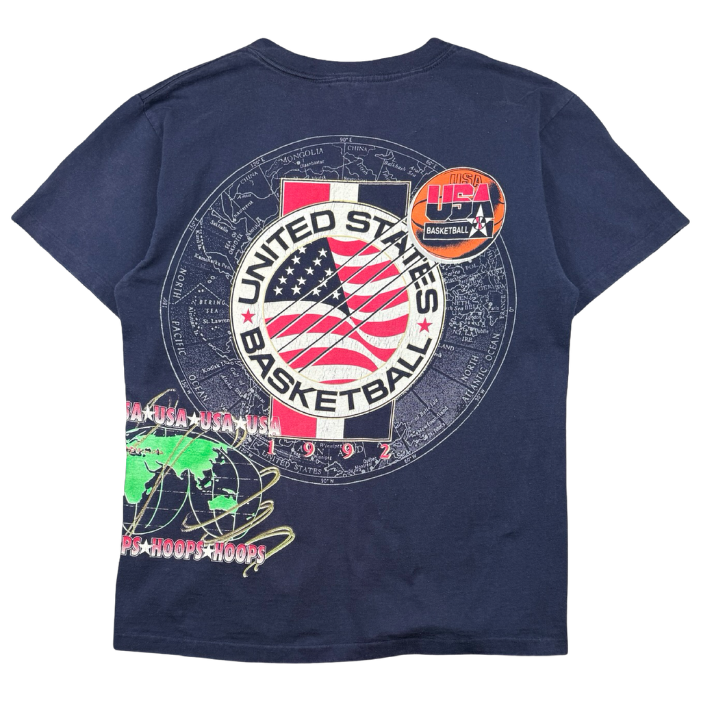 Vintage 1992 USA Basketball World Tour Tee Navy