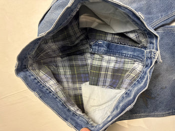 Carhartt Plaid Lined Carpenter Denim Pants