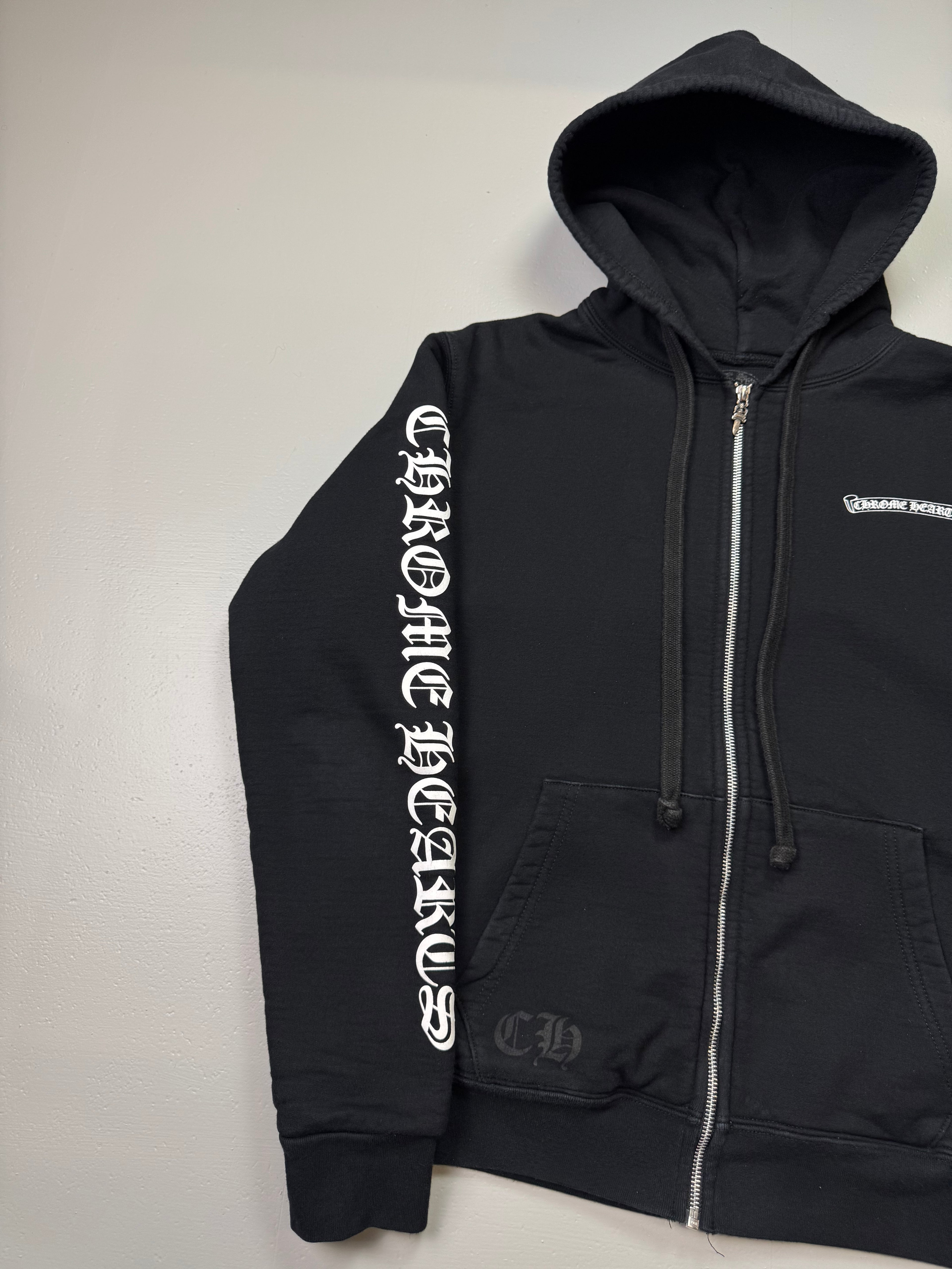 Chrome Hearts Scroll Thermal Zip Up Hoodie