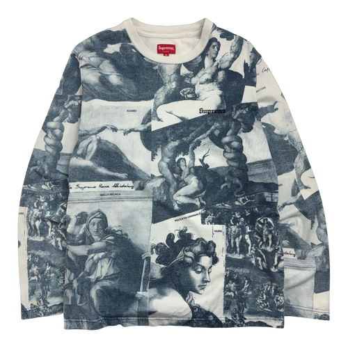 Supreme Michelangelo L/S Top Navy (USED) | Vintage Clothing Store Canada