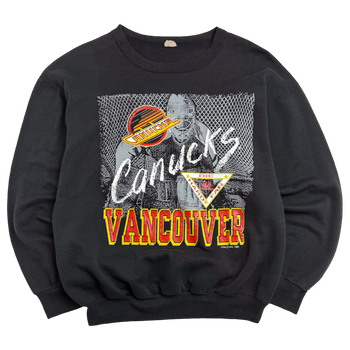 Vintage 1990 Vancouver Canucks Sweatshirt Black