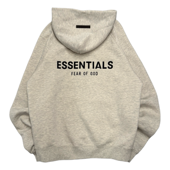 Essentials Fear Of God Pullover Hoodie Light Heather Oatmeal SS21 (USED)