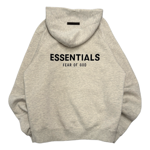 Essentials Fear Of God Pullover Hoodie Light Heather Oatmeal SS21 (USED) | Vintage Clothing Store Canada
