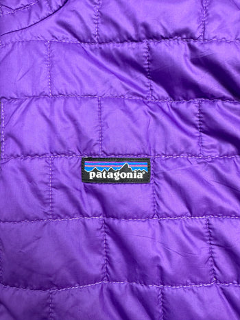 (L) Patagonia Micro Puffer Zip-Up Vest Purple