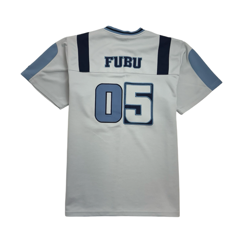 Vintage Y2k FUBU Jersey Light Grey | Vintage Clothing Store Canada