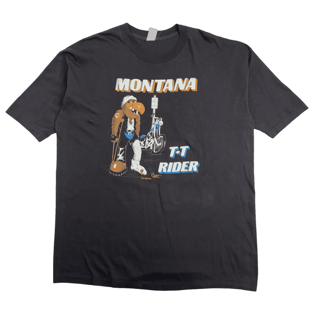Vintage 1987 Harley Davidson Montana T-T Rider Tee Black