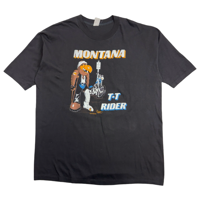 Vintage 1987 Harley Davidson Montana T-T Rider Tee Black