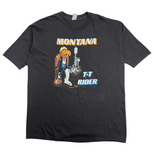 Vintage 1987 Harley Davidson Montana T-T Rider Tee Black | Vintage Clothing Store Canada