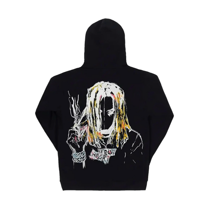 Revenge Lil Durk Painting Hoodie Black | Vitnage Clothing Store Canada