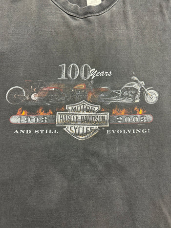 (4XL) Vintage Harley Davidson Marquette Tee Black