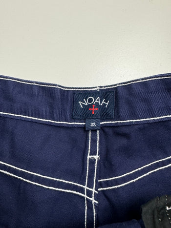 Noah Contrast Stitch Pants Navy Blue (USED)