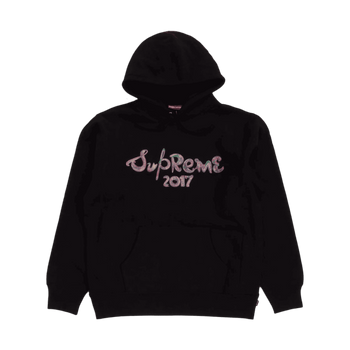 Supreme Brush Logo Hoodie Black