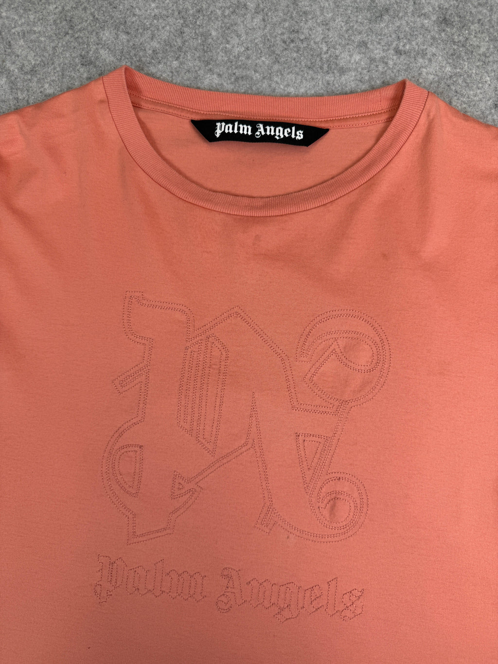 Palm Angels Statement Slim Tee Pink (USED)