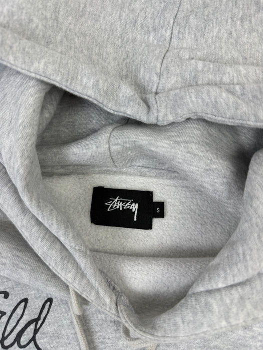 Stussy NYC World Tribe Hoodie Grey (USED) | Vitnage Clothing Store Canada