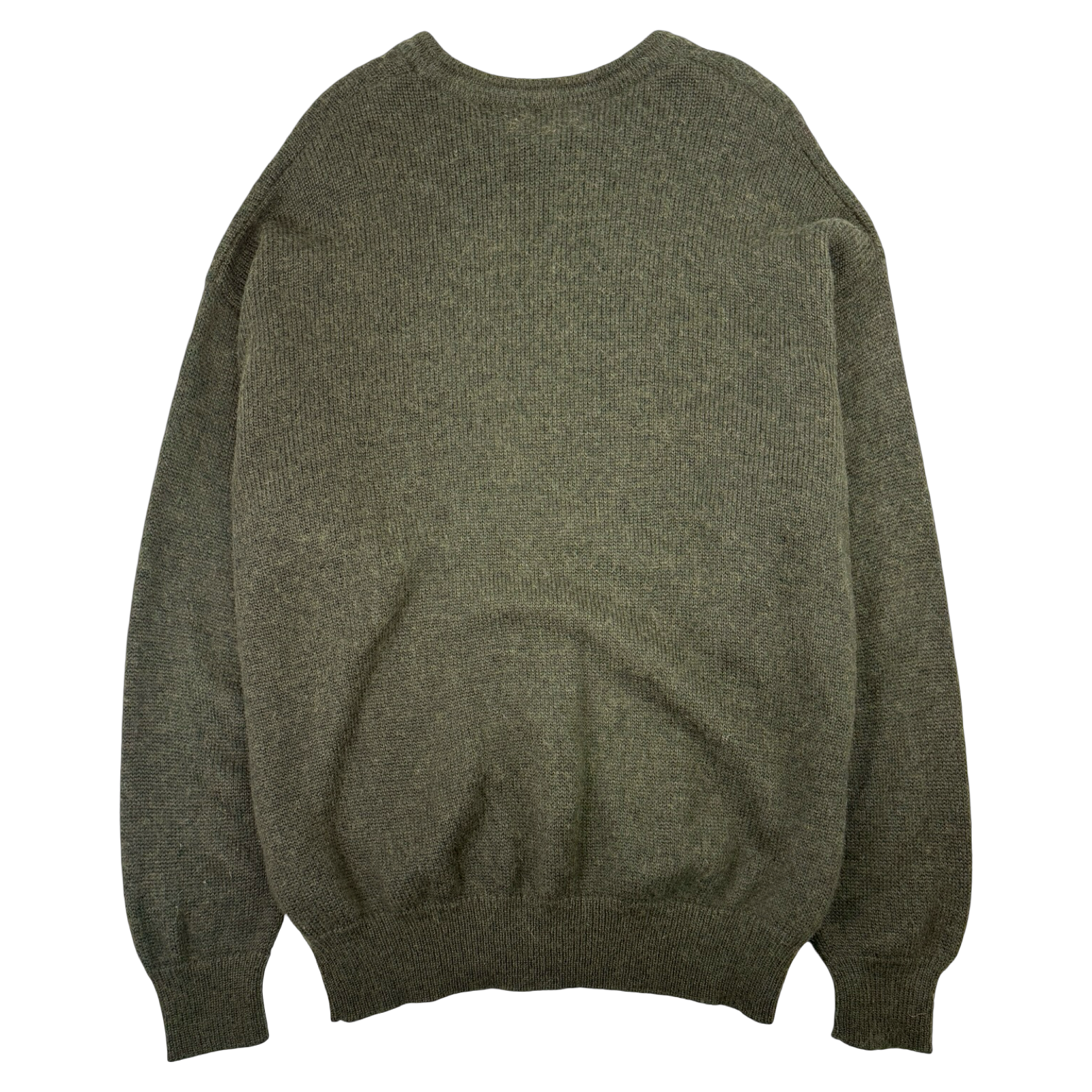 Vintage Burberry Wool Knit Sweatshirt Olive
