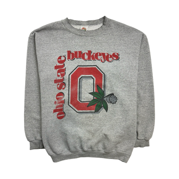 (L) Vintage 90s Ohio State Buckeyes Sweatshirt Grey