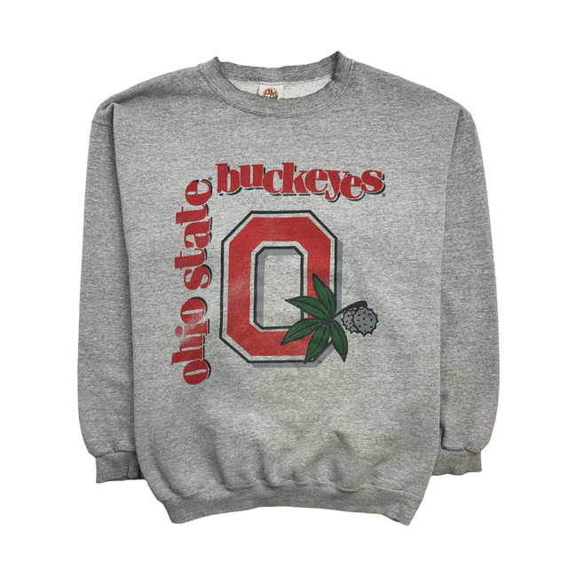 (L) Vintage 90s Ohio State Buckeyes Sweatshirt Grey