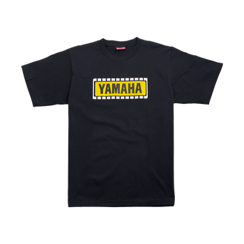 Vintage Yamaha Moto Sport Racing Gold Tee Black