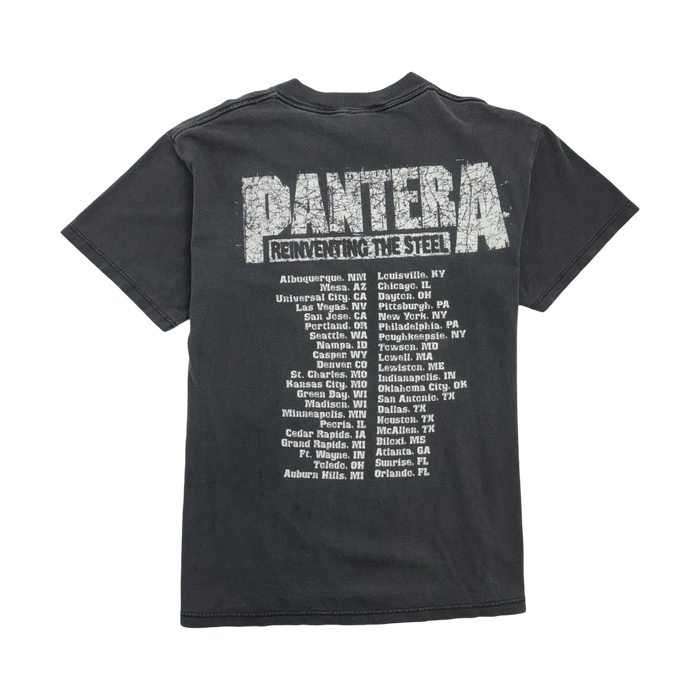 (M) Vintage 2000s Pantera Reinventing The Steel Tour Tee Black | Vitnage Clothing Store Canada