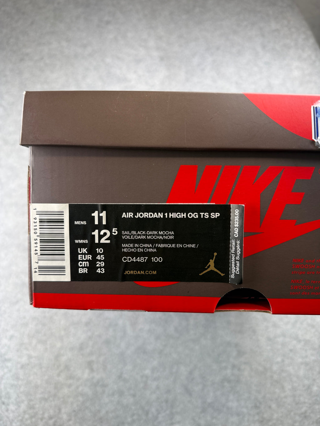 Air Jordan 1 High OG SP Travis Scott Mocha