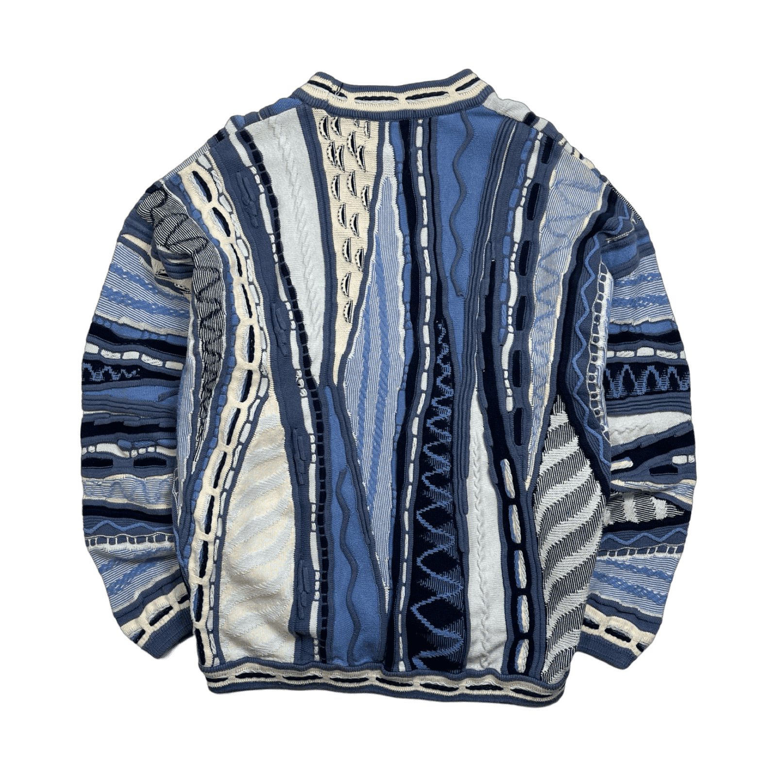 Vintage Tosani 3D Textured Knit Sweater Blue
