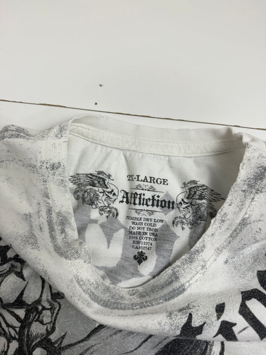 Affliction Misfits Tee White | Vitnage Clothing Store Canada