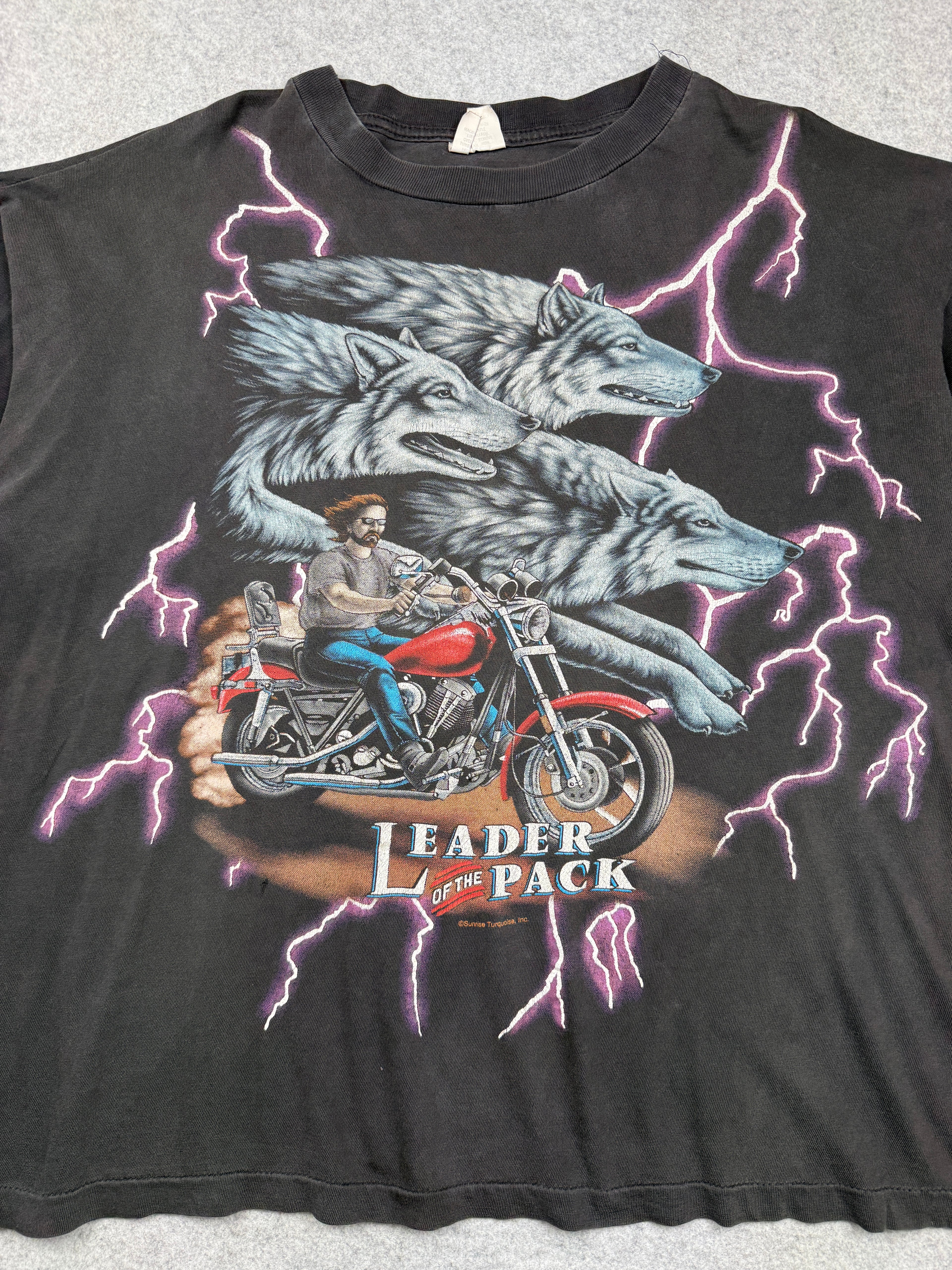 Vintage American Thunder Leader Of The Pack Tee Black